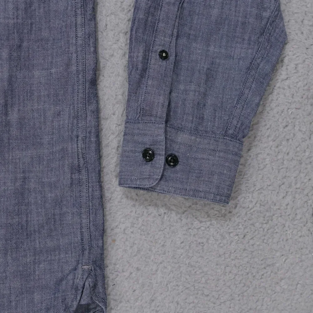 Banana Republic Standard Fit Shirt Mens XL Dark Blue Long Sleeve Chambray